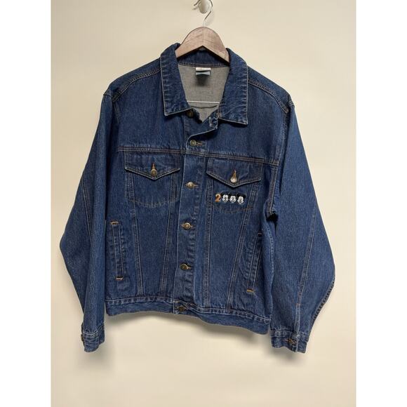 Vintage Disney Store Mickey Mouse Y2K 2000 Jean Jacket Mens Small Oversized - Picture 2 of 12